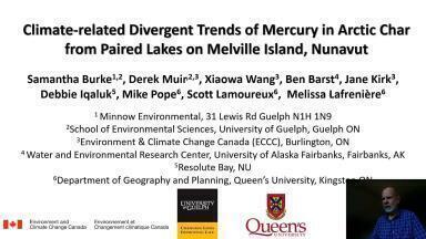 Climate-related divergent trends of mercury in arctic char from paired lakes on Melville Island, Nunavut